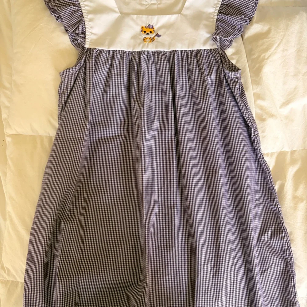 LSU Smocked Gingham Dress
